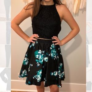 Xtraordinary Floral Two Piece Formal Dress